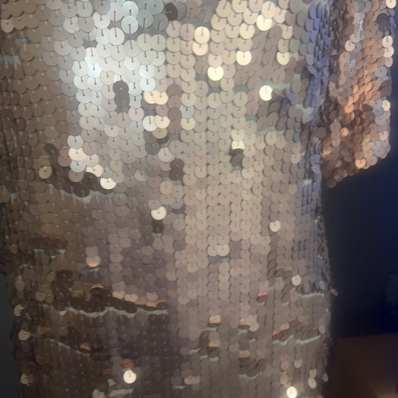 NWT; Beautiful hand made in Bali gold sequins dress . Smooth to the touch - Picture 9 of 10
